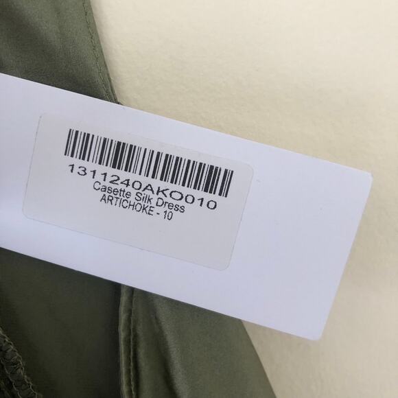 Reformation Womens Casette Silk Dress Artichoke Size 10 NWT - Picture 4 of 6